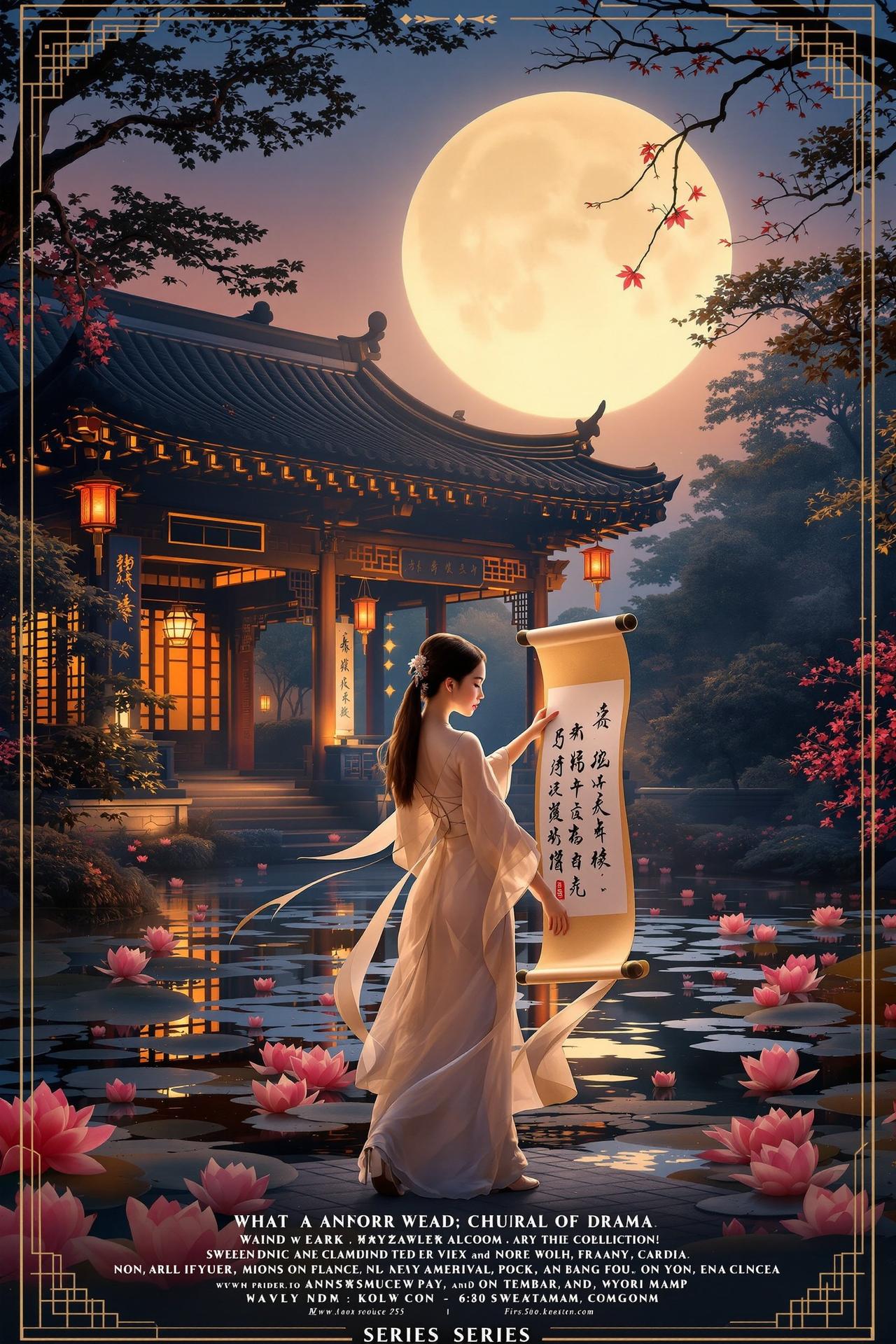 古韵新风背景海报