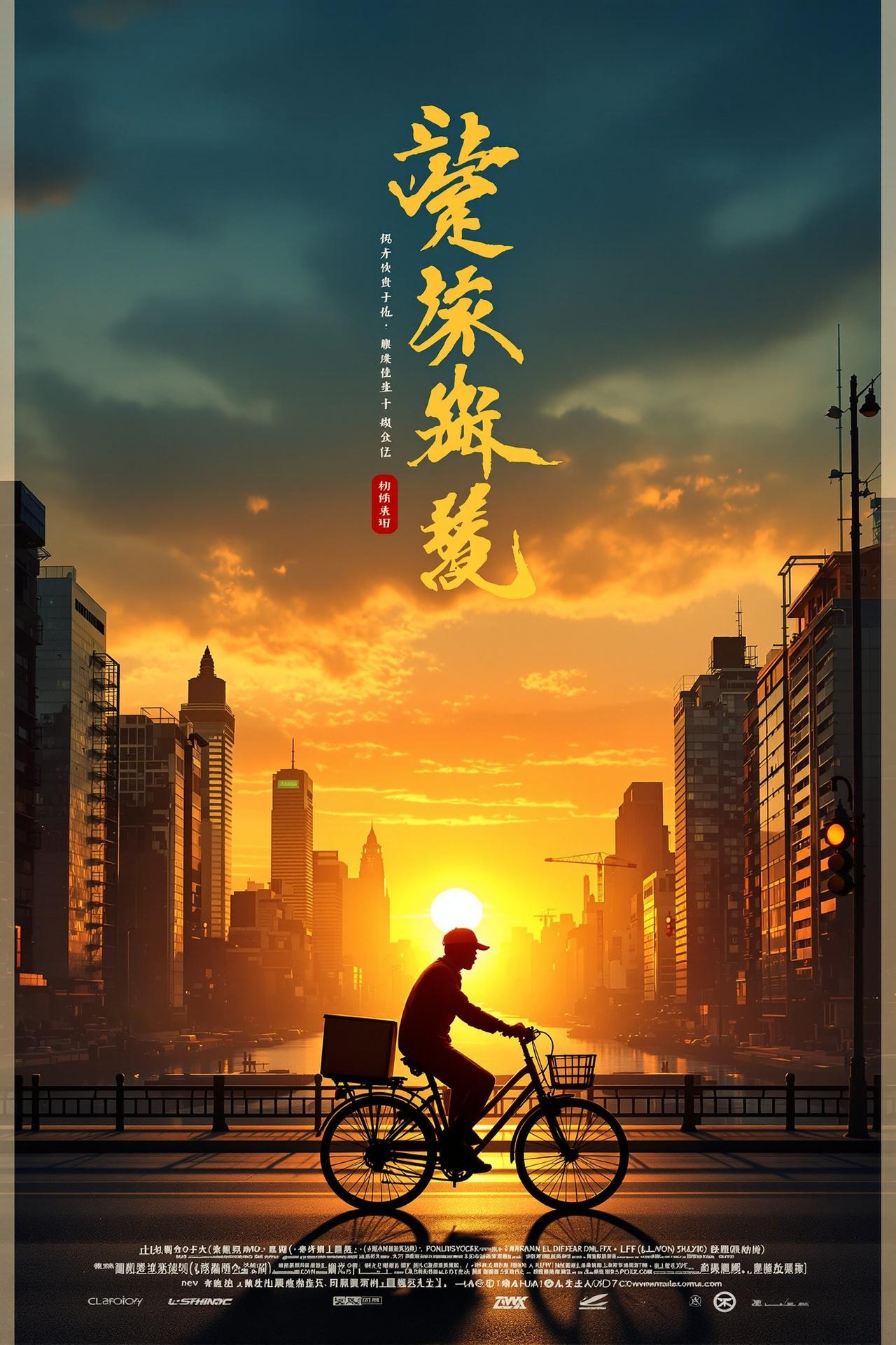 城市之光背景海报